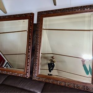 2 beautiful large beveled class mirrors